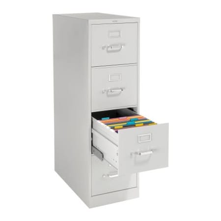 Hon HON® 25"D 4 Drawer Vertical File - Letter - Gray w/ Lock HON514PQ